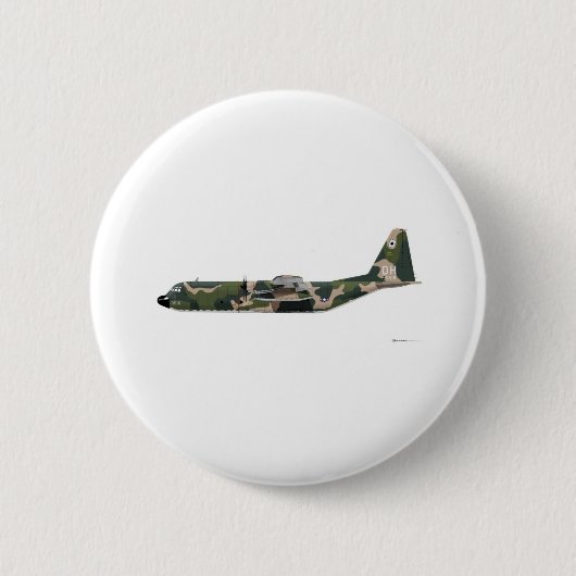 Lockheed C-130 Hercules Vietnam Ronde Button 5,7 Cm (Voorkant)