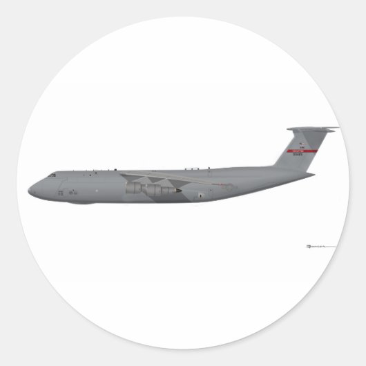 Lockheed C-5 Galaxy Ronde Sticker (Voorkant)