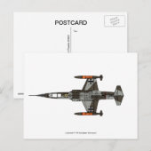 Lockheed F-104 Starfighter (Duitsland) Briefkaart (Voorkant / Achterkant)