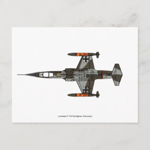 Lockheed F-104 Starfighter (Duitsland) Briefkaart