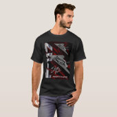 Lockheed F-117 Nighthawk Stealth Attack Aircraft T-shirt (Voorkant volledig)