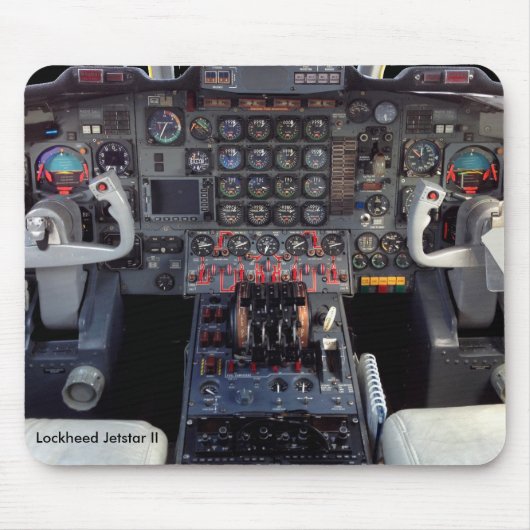 Lockheed Jetstar II-instrumentenpaneel en -cockpit Muismat (Voorkant)
