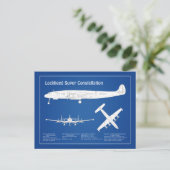 Lockheed L-1049 Super Constellation - Plannen ABD Briefkaart (Staand voorkant)