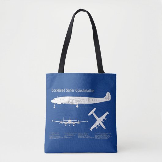 Lockheed L-1049 Super Constellation - Plannen ABD Tote Bag (Voorkant)