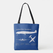 Lockheed L-1049 Super Constellation - Plannen ABD Tote Bag (Achterkant)