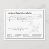 Lockheed L-1049 Super Constellation - Plannen BD Briefkaart (Voorkant)