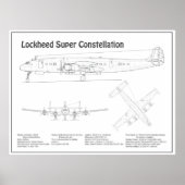Lockheed L-1049 Super Constellation - Plannen BD Poster (Voorkant)