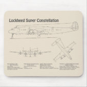 Lockheed L-1049 Super Constellation - Plannen SD Muismat (Voorkant)