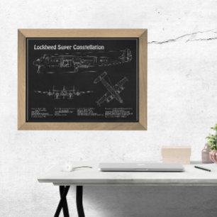Lockheed L-1049 Super Constellation - Plans PD Foto Afdruk