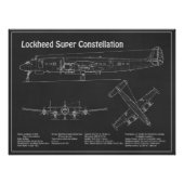Lockheed L-1049 Super Constellation - Plans PD Foto Afdruk (Voorkant)