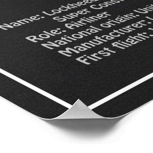 Lockheed L-1049 Super Constellation - Plans PD Poster (Hoek)