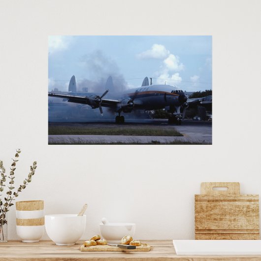Lockheed L-1049 Super Constellation start up Poster (Keuken)