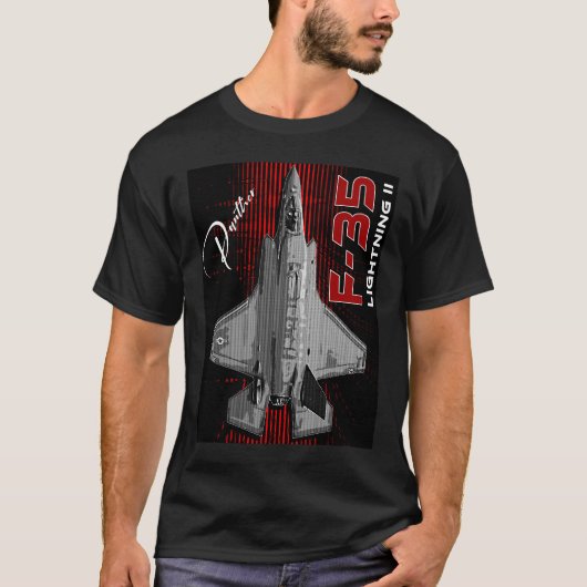 Lockheed Martin F-35 Lightning II USAF-vliegtuig T-shirt (Voorkant)