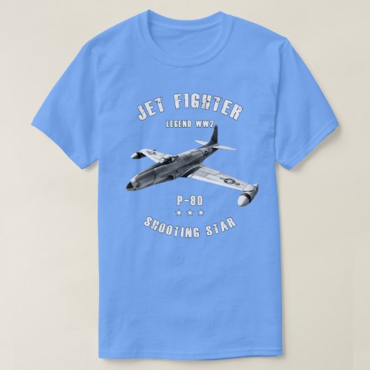 Lockheed P80 Shooting Militair Straaljager Vliegtu T-shirt (Design voorkant)