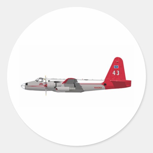 Lockheed P-2V Neptunetanker Ronde Sticker (Voorkant)