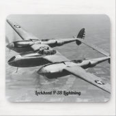 Lockheed P-38 Lightning aircraft fotograaf Muismat (Voorkant)