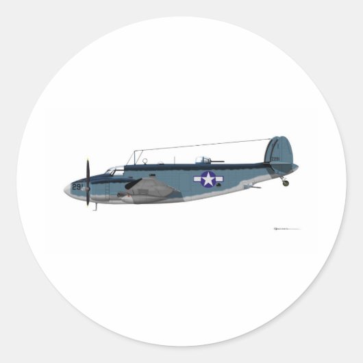 Lockheed PV-1 Ventura Ronde Sticker (Voorkant)