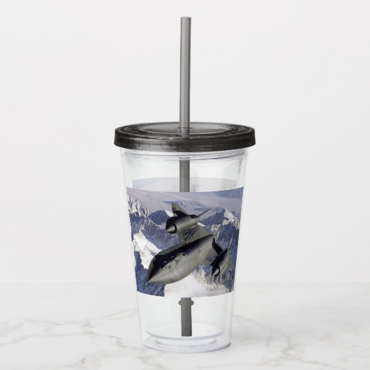 Lockheed SR-71B Blackbird Acryl Drinkbeker (Voorkant)