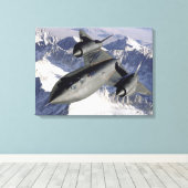 Lockheed SR-71B Blackbird Canvas Afdruk (Insitu (Houten vloer))