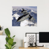 Lockheed SR-71B Blackbird Poster (Thuiskantoor)