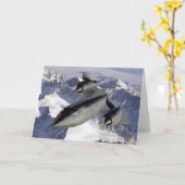 Lockheed SR-71B Blackbird Wenskaart Kaart (Gele Bloem)