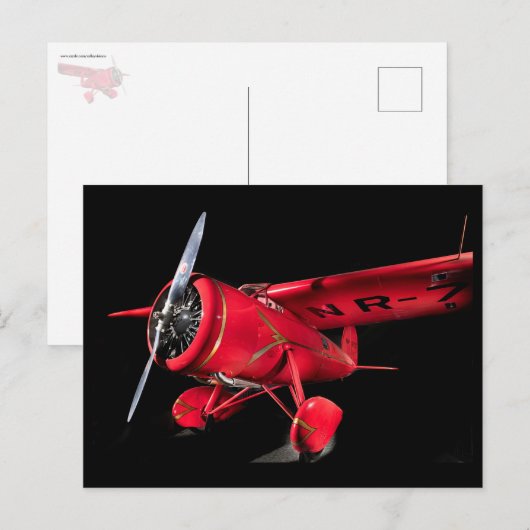Lockheed Vega 5B, Amelia Earhart Briefkaart (Voorkant / Achterkant)