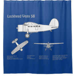 Lockheed Vega 5B - Vliegtuigplannen ABD Douchegordijn