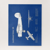 Lockheed Vega 5B - Vliegtuigplannen ABD Legpuzzel (Verticaal)