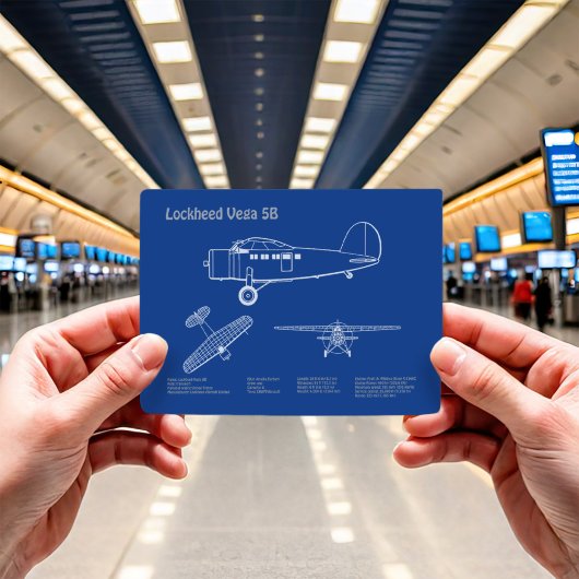 Lockheed Vega 5B - Vliegtuigplannen AD Briefkaart