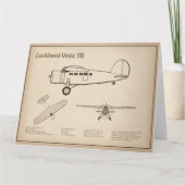 Lockheed Vega 5B - Vliegtuigplannen SD Bedankkaart (Voorkant)