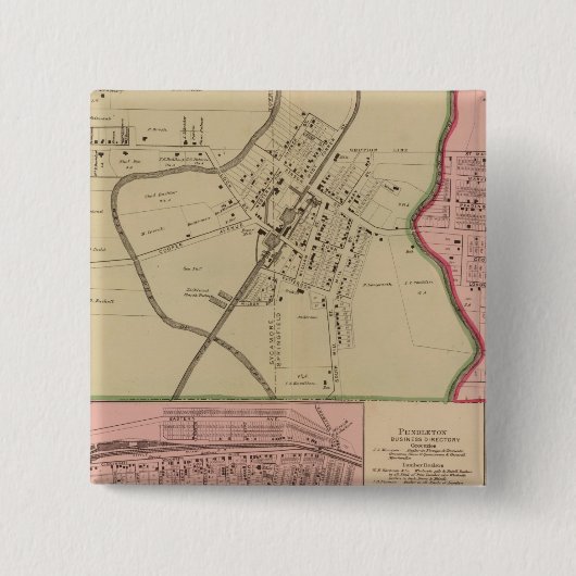 Lockland, Lezen, Ohio Vierkante Button 5,1 Cm (Voorkant)