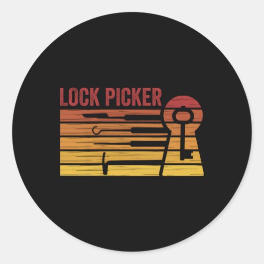 Lockpicker Lockpicking Slotenmaker Sleutels voor s Ronde Sticker (Voorkant)