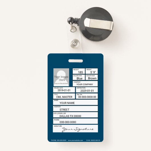 Locksmith Badge (Achterkant met intrekbare)