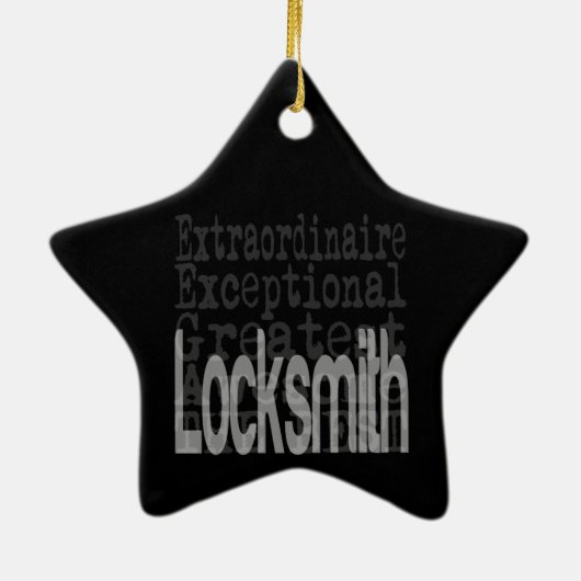 Locksmith Extraordinaire Keramisch Ornament (Achterkant)