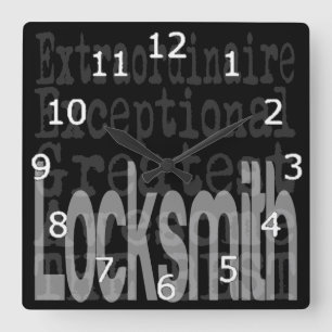 Locksmith Extraordinaire Vierkante Klok