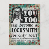 Locksmith - Funny Vintage Retro Briefkaart (Voorkant)