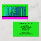 Locksmith Hot Green Hot Roze Visitekaartje (Voorkant / Achterkant)