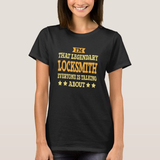 Locksmith Job Title Employee T-shirt (Voorkant)