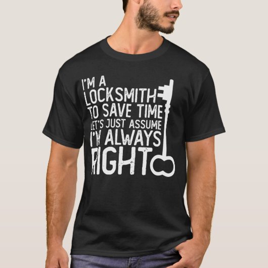 Locksmith Joke Smith Locksmithing Locksport Key T-shirt (Voorkant)