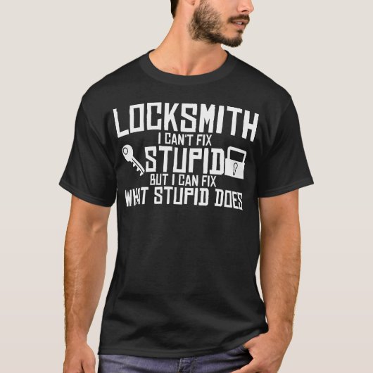 Locksmith Joke Smith Locksmithing Locksport Key T-shirt (Voorkant)
