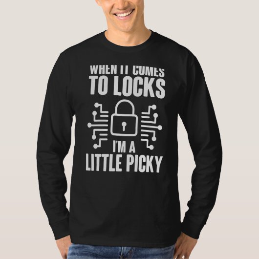 Locksmith Little Picky Lock Picker Keyopening T-shirt (Voorkant)