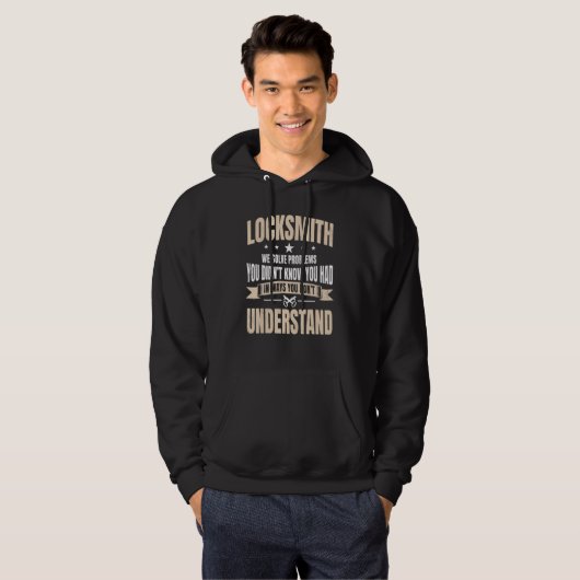 Locksmith Lock Picker Technicier Key Maker Locksmi Hoodie (Voorkant volledig)