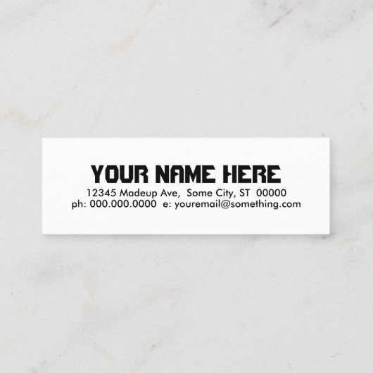 LOCKSMITH MINI VISITEKAARTJE (Achterkant)