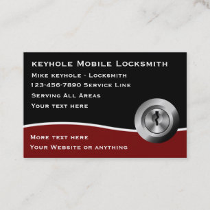 Locksmith Modern Editable Visitekaartjes