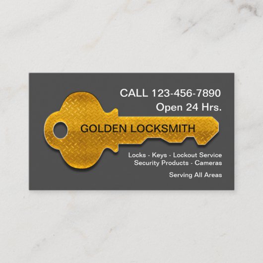 Locksmith Modern House Key Style Visitekaartje (Voorkant)
