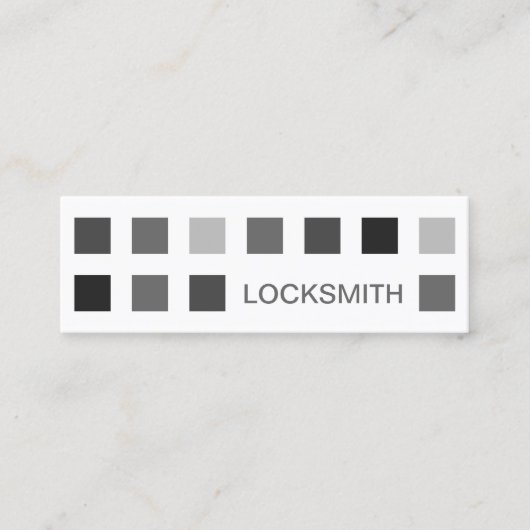 LOCKSMITH (moskee-vierkanten) Mini Visitekaartje (Voorkant)