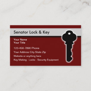 Locksmith Security Theme Editable Visitekaartjes