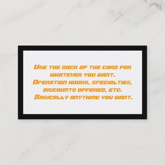 Locksmith Visitekaartje (Achterkant)