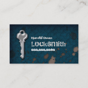 Locksmith Visitekaartje Grunge blue