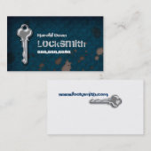 Locksmith Visitekaartje Grunge blue (Voorkant / Achterkant)